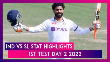 IND vs SL Stat Highlights 1st Test Day 2 2022: Ravindra Jadeja Puts India on Top