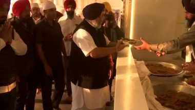 Punjab Assembly Election Results 2022: Sukhbir Singh Badal, Harsimrat Kaur Badal Visit Amritsar’s Golden Temple Ahead of Poll Results