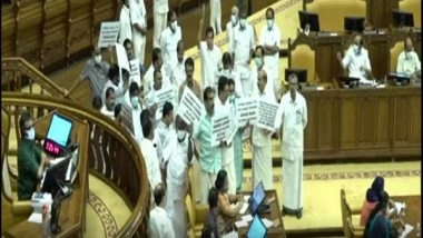 India News | SilverLine Protest: Kerala Oppn Leaders Troop into Well in Assembly