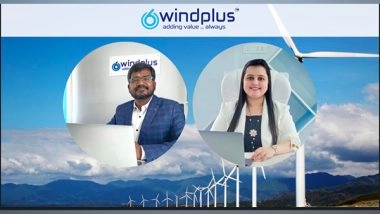 Business News | Windplus's Renewable Energy Services Achieves Global Recognition Under the Leadership of Dr Karunamoorthy and Miss Mansi Thakkar