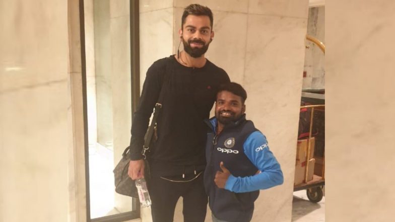 Virat Kohli Gifts Indian Cricket Team Shirt to Specially-Abled Fan After his 100th Test (Watch Video)