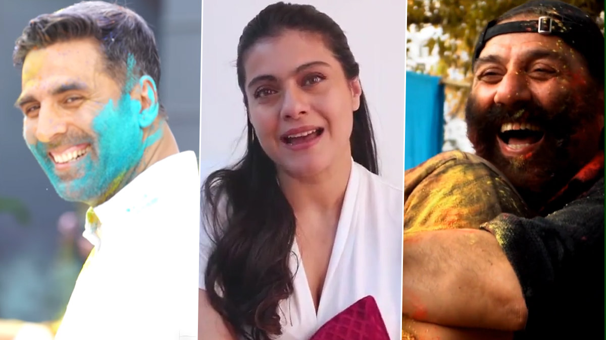 Devgan And Kajol Sex - Holi 2022: Akshay Kumar, Kajol Devgan, Sunny Deol and Other Celebs Extend  Warm Wishes to Fans on the Festival of Colours! | LatestLY