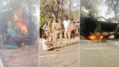 Maharashtra: Drunk Driver Mows 2 Minor Girls, Truck Gutted While Escaping in Palghar