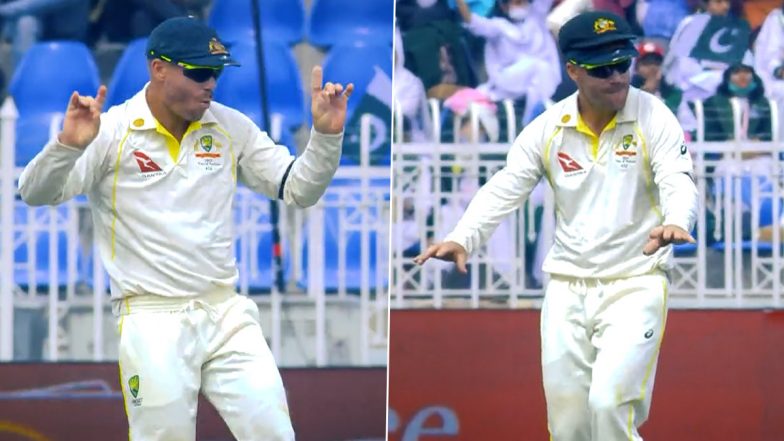 David Warner Entertains Rawalpindi Crowd With His Dance Moves During Pakistan vs Australia 1st Test 2022 (Watch Video)