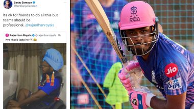 Sanju Samson Unfollows Rajasthan Royals on Twitter After Franchise Posts Morphed Picture of Their Captain (See Post)