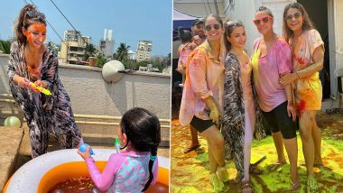 Holi 2022: Soha Ali Khan Shares Colourful Scenes With Neha Dhupia, Angad Bedi & Gang and It’s Full of Happy and Cute Moments! (View Pics and Videos)