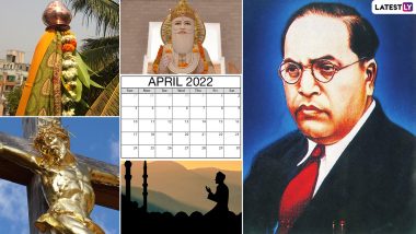 April 2022 Holiday Calendar With Major Indian Festivals and Events: Chaitra Navratri, Ramadan, Good Friday; Check List of All Important Dates and Bank Holidays for the Month