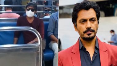 Nawazuddin Siddiqui  Ditches His Car, Travels by Mumbai Local Train in Disguise to Avoid Traffic (Watch Viral Video)