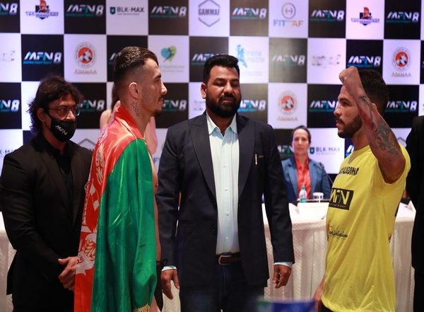 Sports News | Abdul Azim Badakhshi, Fabricio Oliveira Come Face-to-face at Weigh-In Ceremony Ahead of MFN 8 Fight Night