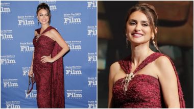 Yo or Hell No? Penelope Cruz in a Burgundy Lace Gown by Chanel