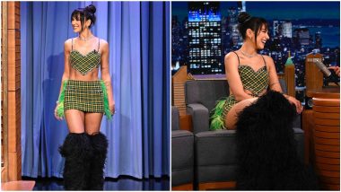 Dua Lipa Makes a Stylish and Sizzling Appearance on The Tonight Show Starring Jimmy Fallon But Her Boots Have All Our Attention