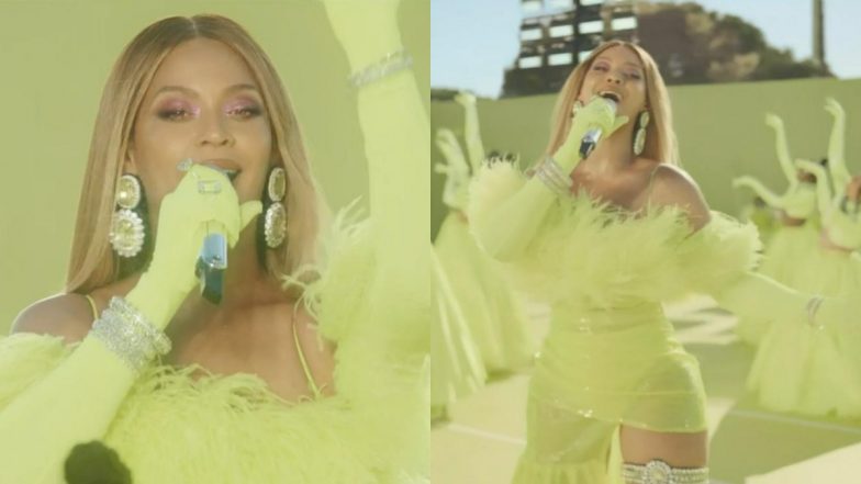 Oscars 2022: Beyoncé Opens Ceremony With Tennis-Themed Performance on Her Song ‘Be Alive’ at Venus and Serena Williams’ Hometown Court in Compton (Watch Video)