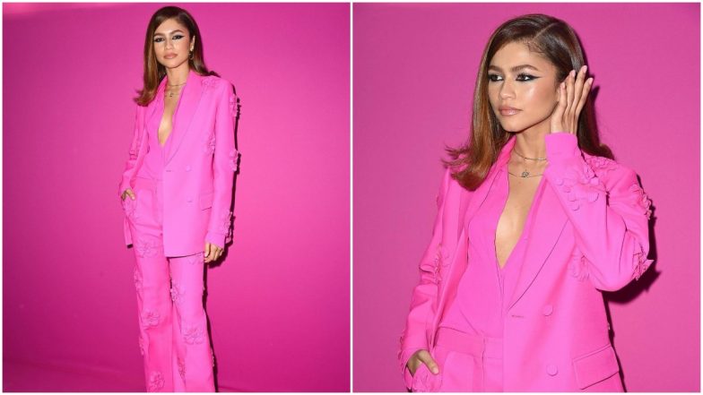 Yo or Hell No: Zendaya in a Custom Pink Valentino Suit at Paris Fashion Week 2022