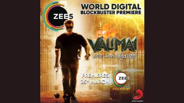 Valimai OTT Premiere: Ajith Kumar’s Action-Thriller Confirmed To Arrive on ZEE5 on March 25! (Watch Video)
