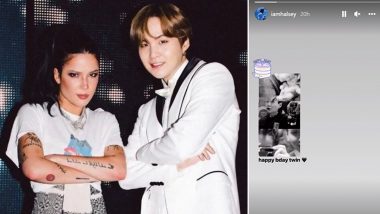 Halsey Shares Birthday Wish for ‘Twin’ BTS’ Suga With a Cute Collage of Him Cuddling Her Son Ender!