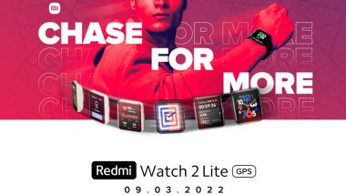 Redmi Watch 2 Lite India Launch Set for March 9, 2022