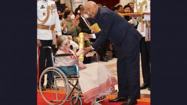 Veteran Singer Sulochana Chavan Receives Padma Shri by President Ram Nath Kovind