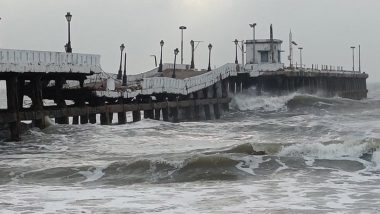 Puducherry’s Iconic Pier at Rock Beach Collapses Due to High Waves