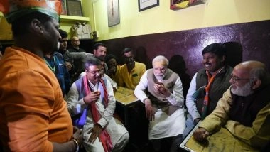 India News | PM Modi Stops for 'chai Pe Charcha' During Roadshow in Varanasi