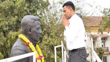 India News | Pramod Sawant Pays Tributes to Dayanand Bandodkar on First Goa CM's Birth Anniversary