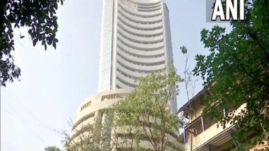 Business News | Equity Indices Open in Red, Sensex Down by 214 Points