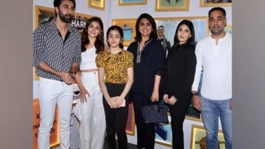 Entertainment News | Alia Bhatt Joins Ranbir Kapoor and Family at 'Sharmaji Namkeen' Screening