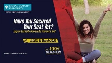 Business News | Jagran Lakecity University Announces the Dates of the Entrance Test for Admissions to Various Disciplines for UG and PG Courses