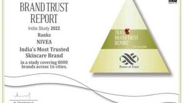 Business News | NIVEA India Ranked as India's No. 1 Trusted Brand in the Skin Care Category in 2022 by TRA