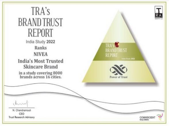 Business News | NIVEA India Ranked as India's No. 1 Trusted Brand in the Skin Care Category in 2022 by TRA - Vimarsana News