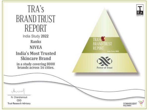 Business News | NIVEA India Ranked as India's No. 1 Trusted Brand in the Skin Care Category in 2022 by TRA