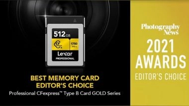 Business News | Lexar Professional CFexpress Type-B Card Wins Photography News 'Best Memory Card - Editor's Choice' Award