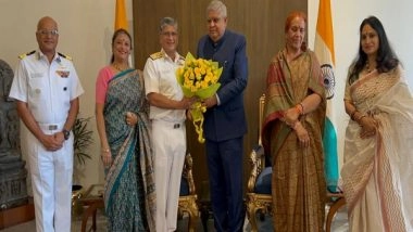 India News | Vice Admiral Biswajit Dasgupta Calls on West Bengal Governor Jagdeep Dhankhar