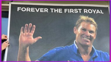 Rajasthan Royals Pay Tribute to Former Captain Shane Warne During SRH vs RR IPL 2022 Match