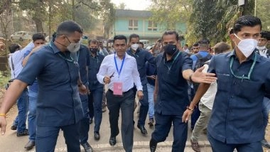 India News | Goa Assembly Polls: Pramod Sawant Reaches Counting Centre in Panaji