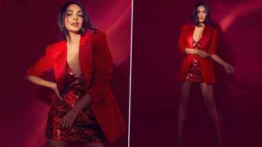 Kiara Advani Sizzles in Red Sequin Dress and Blazer for Bhool Bhulaiyaa 2 Trailer Launch (View Pics)
