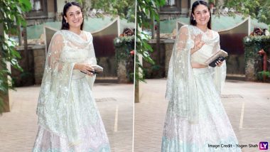 Ranbir Kapoor-Alia Bhatt Mehendi: Kareena Kapoor Khan Shines in a Manish Malhotra Outfit for the Pre-Wedding Festivity (View Pics)