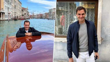 Roger Federer Enjoys Vacation In Venice As Tennis Star Continues To Recover From Injury