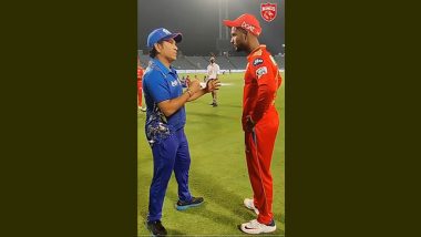 IPL 2022: Punjab Kings Skipper Mayank Agarwal Catches Up with Sachin Tendulkar After Clash Against Mumbai Indians