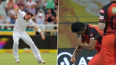 Umran Malik Recreates Dale Steyn’s Celebration After Dismissing Shubman Gill During GT vs SRH Clash in IPL 2022 (See Pic)