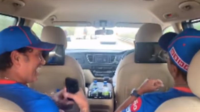 Sachin Tendulkar Vibing on ‘Mi Dolkara Daryacha Raja’ While Travelling to Pune Would Make Your Day! (Watch Video)