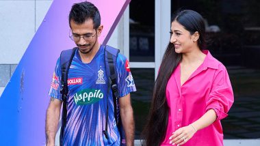 Yuzvendra Chahal Makes His Way to Wankhede Stadium With Wife Dhanashree for RR vs RCB IPL 2022 Clash (See Pic)