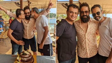 KGF Chapter 2: Yash Celebrates the Film’s Success With Prashanth Neel by Cutting a Delicious Cake (View Pic)