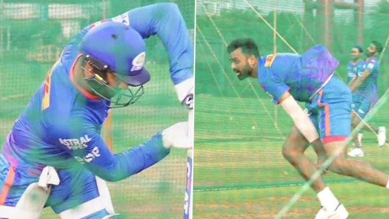 Mumbai Indians’ Players Train Ahead of IPL 2022 ‘El Clasico’ Against Chennai Super Kings (Watch Video)