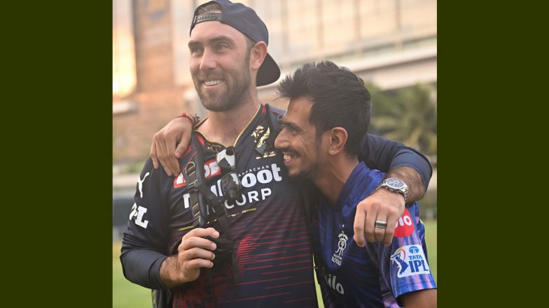 RR vs RCB, IPL 2022: Yuzvendra Chahal Catches Up With Former Teammate Glenn Maxwell Ahead of IPL 2022 Clash (See Pics)