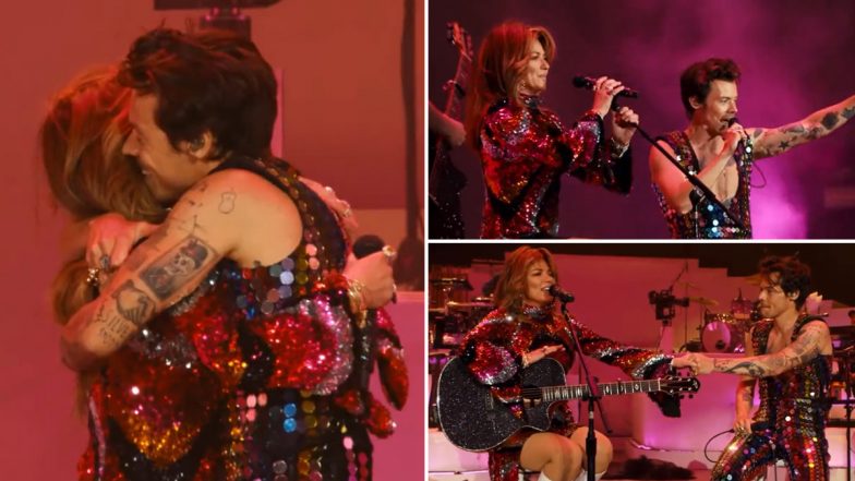 Coachella 2022: Harry Styles Makes the Crowd Go Gaga as He Duets With Shania Twain (Watch Video)