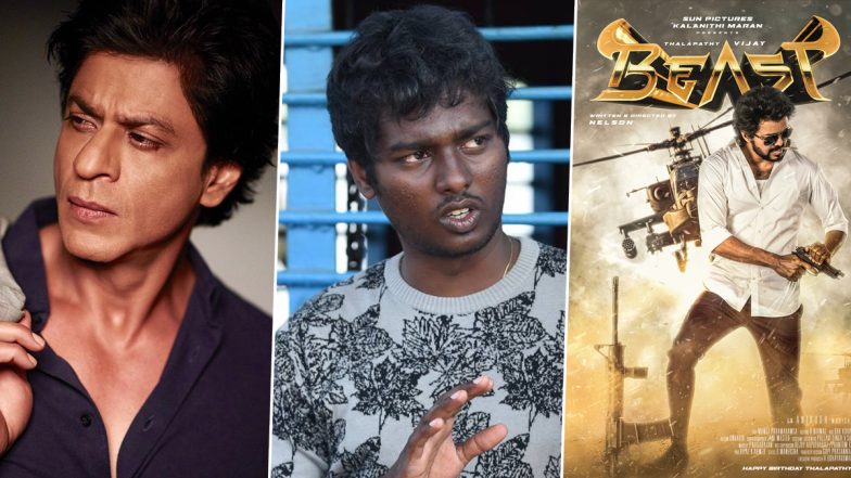 Beast: Shah Rukh Khan Calls Himself a Thalapathy Vijay Fan as Superstar Enjoys the Trailer With Director Atlee