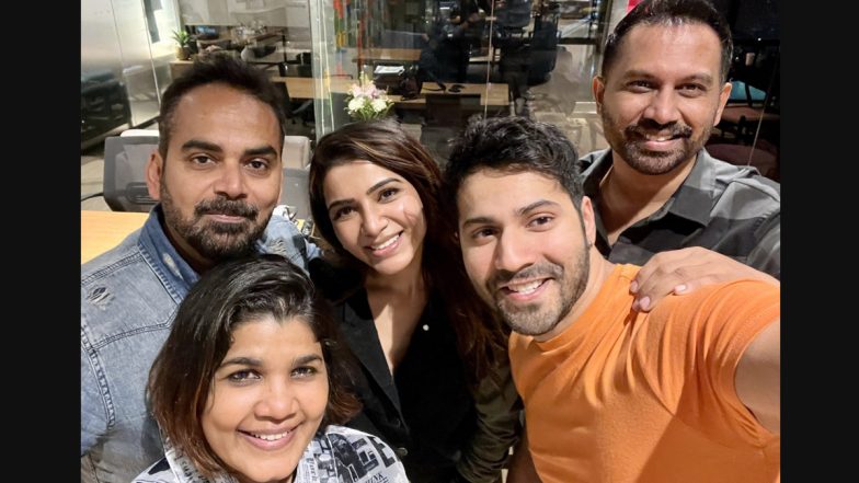 Citadel: Raj & DK Pose With Varun Dhawan and Samantha Prabhu in This Lovely Selfie (View Pic)