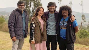 Naane Varuven: Elli AvrRam Poses With Dhanush And Others As She Completes Shooting For The Upcoming Tamil Film (View Pics)