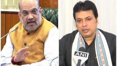 India News | Tripura CM to Meet Amit Shah Today over State Issues
