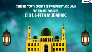Eid ul-Fitr Mubarak 2022 Images & Wishes: WhatsApp Stickers, HD Wallpapers, Quotes, Shayaris, SMS, Facebook Messages and GIFs To Send at the End of Ramadan